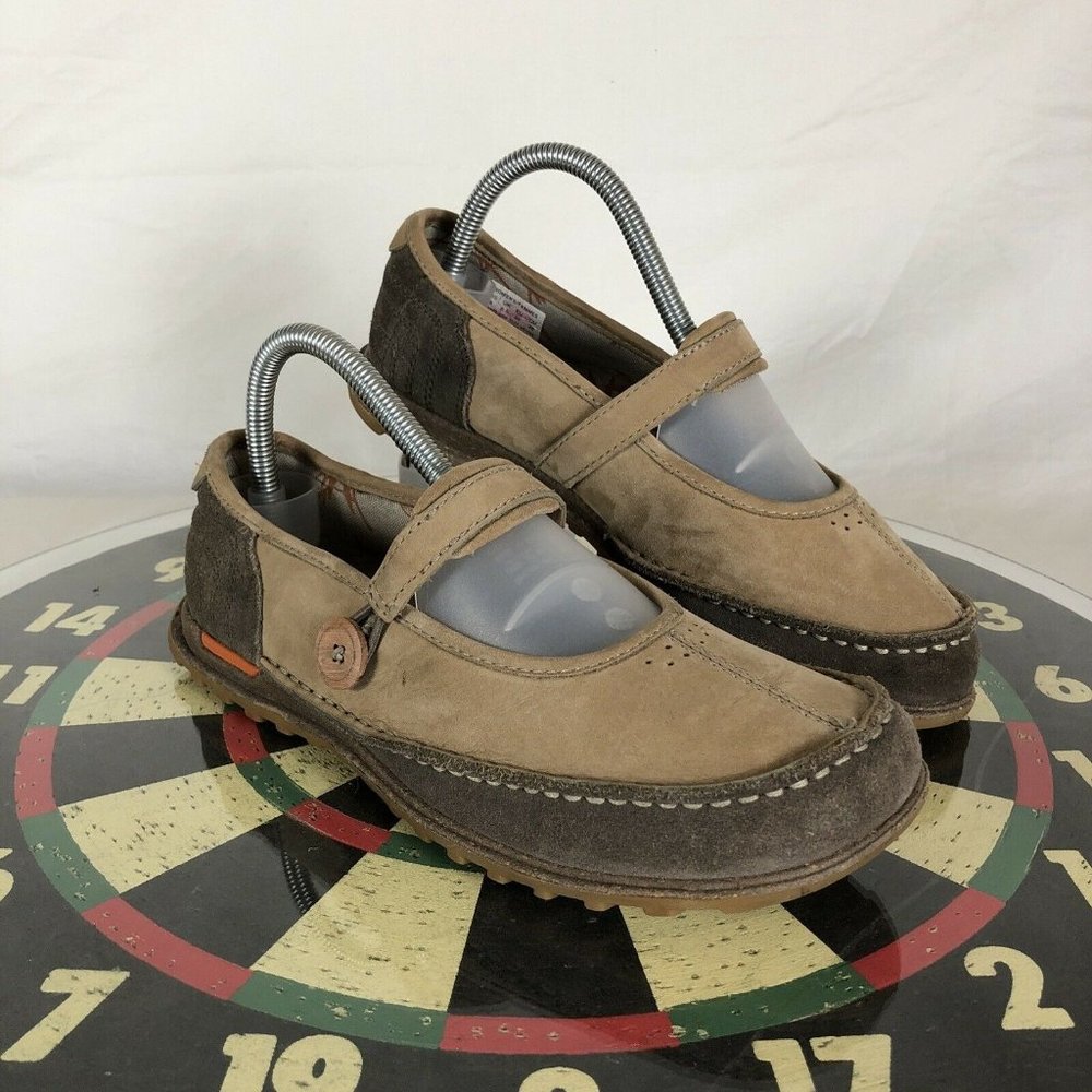 The North Face Womens 8 Brown Leather 551044 Cushion Mary Jane Sydney Shoe